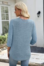 WIHOLL 3/4 Length Sleeve Womens Tops Lightweight Summer Outfits Plus Size Casual... - Image 6