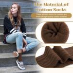 Justay Crew Socks for Women - Soft Knit Boot Calf Comfortable Cute Dress Cotton ... - Image 4
