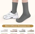 Justay Crew Socks for Women - Soft Knit Boot Calf Comfortable Cute Dress Cotton ... - Image 7