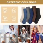 Justay Crew Socks for Women - Soft Knit Boot Calf Comfortable Cute Dress Cotton ... - Image 8