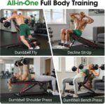 FLYBIRD WB3 Weight Bench up to 6'5", 750LBS Capacity Adjustable Weight Bench for... - Image 9