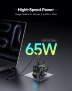GravaStar 65W Alpha65 Robot Fast GaN Charger Block, 3-Port Fast Charger, Foldabl... - Image 3