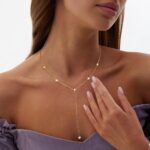 Gold Necklace for Women, Dainty Gold Long Necklaces 14k Gold Plated Prom Lariat ... - Image 7