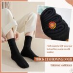 Velice Merino Wool Socks for Women 5 Pairs Warm Winter Hiking Thick Thermal Cozy... - Image 3
