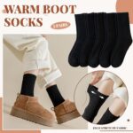 Velice Merino Wool Socks for Women 5 Pairs Warm Winter Hiking Thick Thermal Cozy... - Image 4