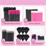 248 Pcs Disposable Makeup Applicators with Triangle Puffs, Mascara wands, Lip/Ey... - Image 4