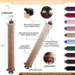 Overnight Heatless Hair Curler Rods Jumbo, Heatless Curls Satin Jumbo Flexi Rods... - Image 3