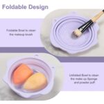 Makeup Brush Cleaner, Etercycle Foldable Silicone Brush Cleaner Bowl Srubber, Po... - Image 3