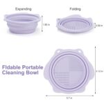 Makeup Brush Cleaner, Etercycle Foldable Silicone Brush Cleaner Bowl Srubber, Po... - Image 5