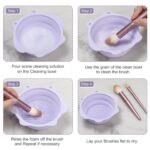 Makeup Brush Cleaner, Etercycle Foldable Silicone Brush Cleaner Bowl Srubber, Po... - Image 7