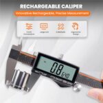 HARDELL Digital Caliper, Rechargeable 0-8 Inch Calipers Measuring Tool with Larg... - Image 3