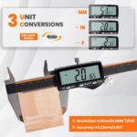 HARDELL Digital Caliper, Rechargeable 0-8 Inch Calipers Measuring Tool with Larg... - Image 5