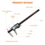 HARDELL Digital Caliper, Rechargeable 0-8 Inch Calipers Measuring Tool with Larg... - Image 6