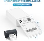 9527 Product Fanfold 4 x 6 Direct Thermal Labels White Perforated Shipping Label... - Image 3