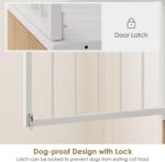 Dog Proof Cat Feeding Station, Metal Cat Feeding Station with Scratching Board, ... - Image 5