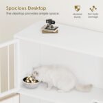 Dog Proof Cat Feeding Station, Metal Cat Feeding Station with Scratching Board, ... - Image 7