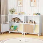 Dog Proof Cat Feeding Station, Metal Cat Feeding Station with Scratching Board, ... - Image 9