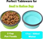 2 Pack Collapsible Silicone Travel Dog Bowls with Lids - Portable Pet Feeders, 1... - Image 4