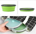 2 Pack Collapsible Silicone Travel Dog Bowls with Lids - Portable Pet Feeders, 1... - Image 8