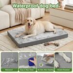 Vonabem Waterproof Outdoor Dog Bed Large Medium Sized Dogs, Washable Crate Pad 3... - Image 3