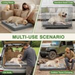 Vonabem Waterproof Outdoor Dog Bed Large Medium Sized Dogs, Washable Crate Pad 3... - Image 5
