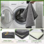 Vonabem Waterproof Outdoor Dog Bed Large Medium Sized Dogs, Washable Crate Pad 3... - Image 8