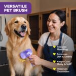 Hertzko Self Cleaning Slicker Brush for Dogs and Cats - Pet Hair Brush for Shedd... - Image 3
