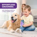 Hertzko Self Cleaning Slicker Brush for Dogs and Cats - Pet Hair Brush for Shedd... - Image 5