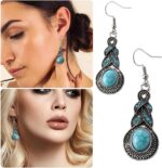 Handmade Bohemian Brown Ethnic Earrings for Women Vintage Geometric Dangle Earri... - Image 3