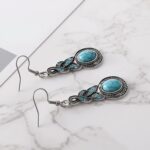 Handmade Bohemian Brown Ethnic Earrings for Women Vintage Geometric Dangle Earri... - Image 5