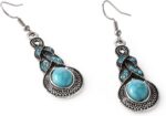 Handmade Bohemian Brown Ethnic Earrings for Women Vintage Geometric Dangle Earri... - Image 8