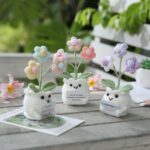 YOOJEE Mental Health Crochet Flower Pot, Positive Stress Relief Desk Decor with ... - Image 5