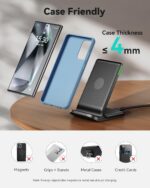 INIU Wireless Charger, 15W Fast Wireless Charging Station with Sleep-Friendly Ad... - Image 6