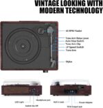 Vinyl Record Player Turntable with Built-in Bluetooth Receiver & 2 Stereo Speake... - Image 3