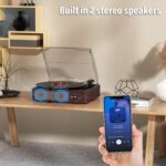 Vinyl Record Player Turntable with Built-in Bluetooth Receiver & 2 Stereo Speake... - Image 7