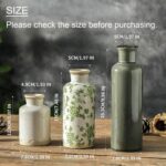 Vintage Vase Set of 3, Ceramic Vintage Flower Vases, Chinoiserie Decorative Home... - Image 3