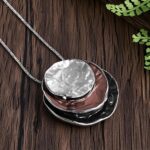 Boho Stud Earring Necklace Set,Vintage Jewelry Set,Trendy Dangle Disc Necklace J... - Image 5