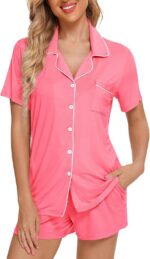Senert Women's Pajamas Set Short Sleeve Soft Sleepwear | Button Down, Post Partu... - Image 3