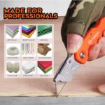 M MEEPO Box Cutter, 4-Pack Tough Folding Box Cutter for Heavy Duty Purpose, Razo... - Image 5