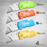 M MEEPO Box Cutter, 4-Pack Tough Folding Box Cutter for Heavy Duty Purpose, Razo... - Image 6