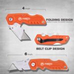 M MEEPO Box Cutter, 4-Pack Tough Folding Box Cutter for Heavy Duty Purpose, Razo... - Image 9