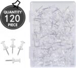 120-Pack Push Pins for Bulletin Board, Thumb Tacks with Clear Plastic Tip and St... - Image 4