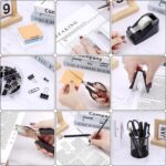 17 in 1 Black Desk Organizers and Accessories Set, 3 Office Desk Supplies Storag... - Image 6