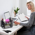 17 in 1 Black Desk Organizers and Accessories Set, 3 Office Desk Supplies Storag... - Image 10
