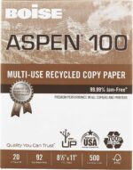 Boise Paper 100% Recycled Multi-Use Copy Paper, 8.5" x 11" Letter, 92 Bright Whi... - Image 4
