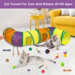 Retro Shaw 33 Pack Cat Tunnel Toy Set for Indoor Cats Kittens, Solves Boredom & ... - Image 5
