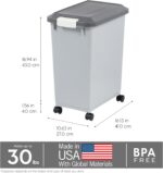 IRIS USA Dog Food Storage Container with Wheels, Airtight Lid, 2-Cup Scoop, Up t... - Image 4