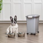 IRIS USA Dog Food Storage Container with Wheels, Airtight Lid, 2-Cup Scoop, Up t... - Image 7