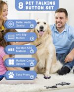 Dog Buttons for Communication, 8 Pcs Dog Talking Button Set, 30s Recordable Voic... - Image 3