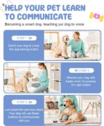 Dog Buttons for Communication, 8 Pcs Dog Talking Button Set, 30s Recordable Voic... - Image 8